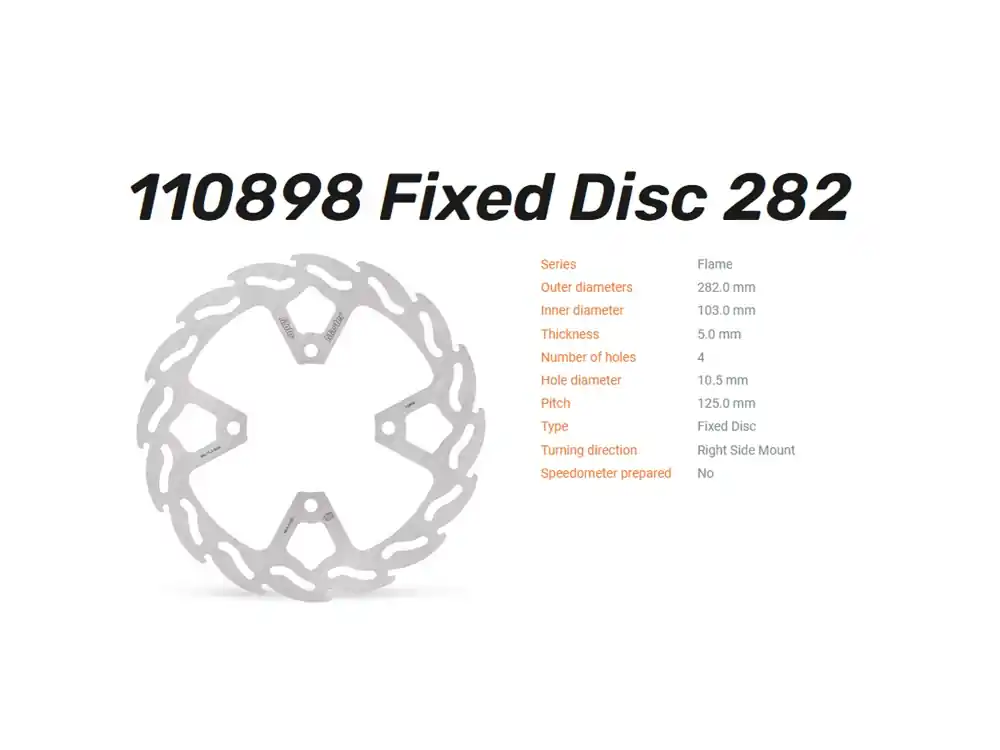 Neue Ware Moto-Master Bremsscheibe hinten Flame passend für Triumph Tiger 1200 - 110898