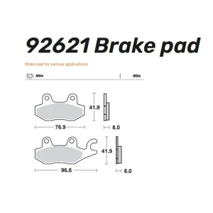 Sonderangebot Moto-Master Nitro Bremsbelag Nitro vorn links - 92621