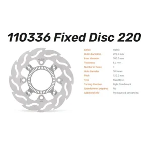 Moto-Master Bremsscheibe Flame hinten passend für Kawasaki ER6N ER6F / Z650 / Ninja / Versys - 11033 Finale Aktion