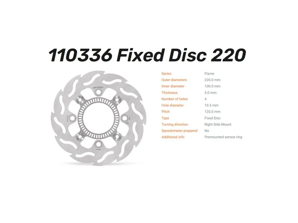 Moto-Master Bremsscheibe Flame hinten passend für Kawasaki ER6N ER6F / Z650 / Ninja / Versys - 11033 Finale Aktion