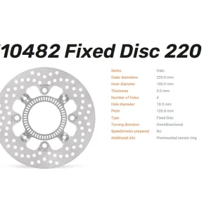 Moto-Master Bremsscheibe Halo hinten passend für Kawasaki ER6N ER6F / Z650 / Ninja / Versys - 110482 Neu Im Sortiment