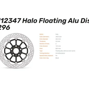 Ausverkauf Moto-Master Bremsscheibe Halo Floating vorne passend für Honda CB 500 X / CMX Rebel 112347