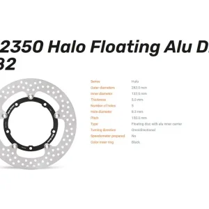 Billig Moto-Master Bremsscheibe Halo floating vorn passend für Yamaha MT07 MT09 Tracer - 112350