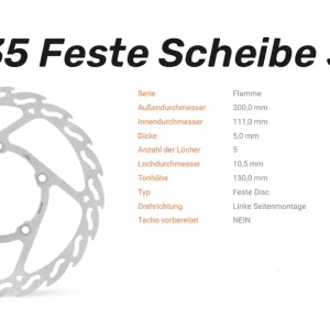 Expressversand Moto-Master Bremsscheibe vorn links 300 passend für BMW G310 R / GS / RR (Bj.16-) - 110835