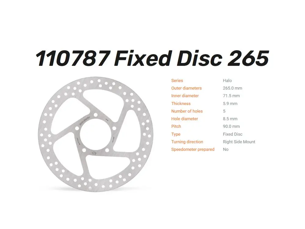 Moto-Master Bremsscheibe Halo hinten passend für Ducati Multistrada V4 / Destert X - 110787 Preis Gesenkt