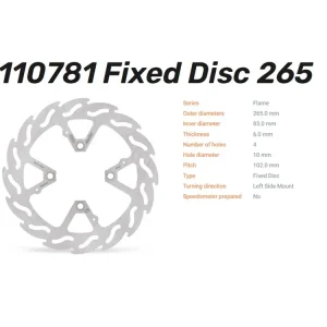 Saisonangebot Moto-Master Bremsscheibe Flame hinten passend für Ducati Multistrada V4 / Diavel / XDiavel - 110781