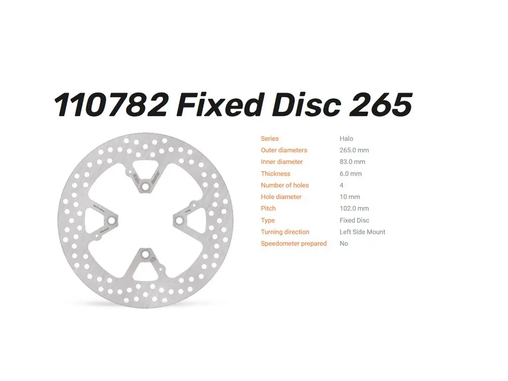 Moto-Master Bremsscheibe Halo hinten passend für Ducati Multistrada V4 / Diavel / XDiavel - 110782 Billig