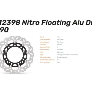 Direkt Vom Hersteller Moto-Master Bremsscheibe Nitro Floating vorn passend für Suzuki Gladius / SV 650 - 112398
