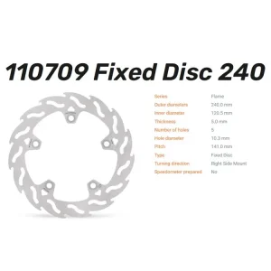 Moto-Master Bremsscheibe Flame hinten passend für Suzuki SV 650 - 110709 Neuheit