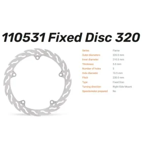 Moto-Master Bremsscheibe Flame vorn passend für Honda CTX 700 / NC 700 / NC 750 - 110531 Sichere Zahlung