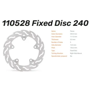 Moto-Master Bremsscheibe Flame hinten passend für Honda CTX 700 / NC 700 / NC 750 - 110528 Preiswert