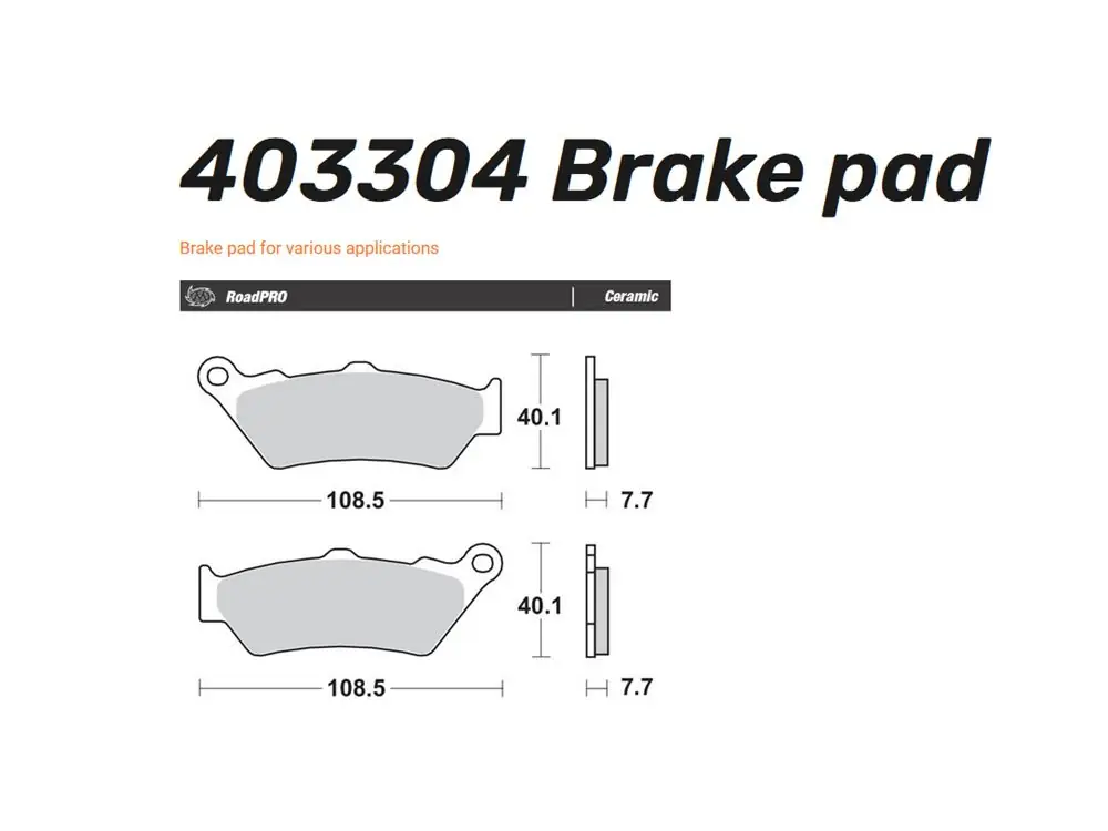 Moto-Master Bremsbelag organisch hinten - 403304 Abverkauf