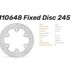 Moto-Master Bremsscheibe Halo hinten passend für Ducati Monster Scrambler Panigale - 110648 Super-Preis