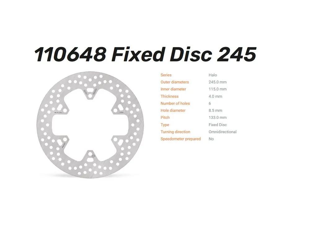 Moto-Master Bremsscheibe Halo hinten passend für Ducati Monster Scrambler Panigale - 110648 Super-Preis