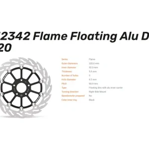 Preisreduziert Moto-Master Bremsscheibe Flame floating Racing 5.5 vorn passend für KTM 890 Duke - 112342 rechts