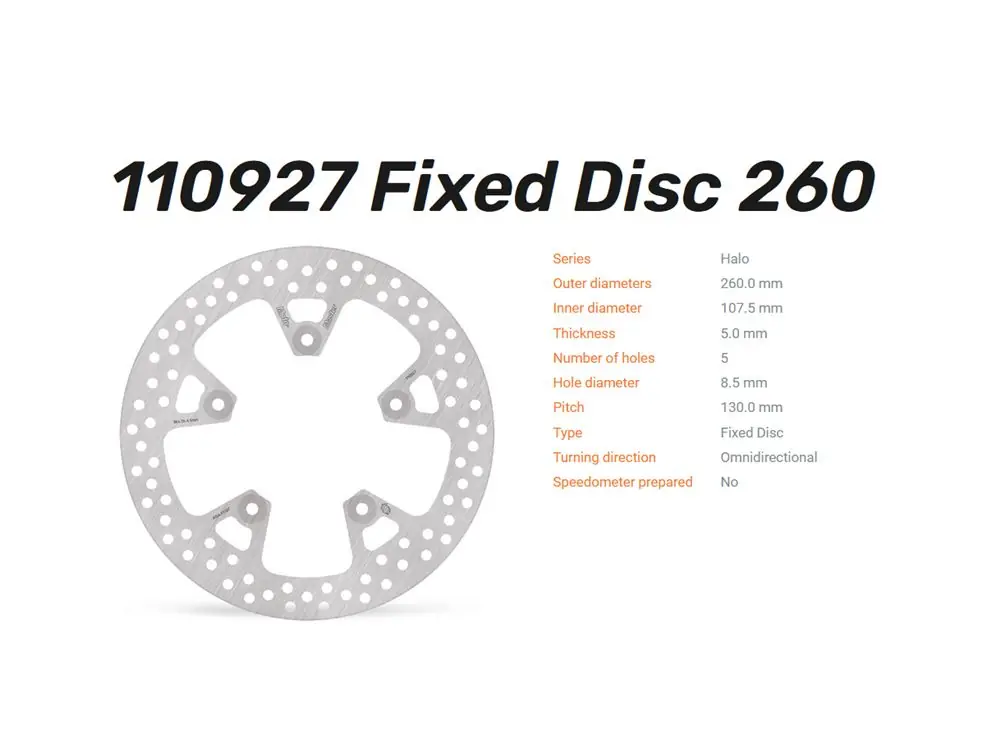 Expressversand Moto-Master Bremsscheibe Halo 260 hinten passend für KTM 890 SMT - 110927