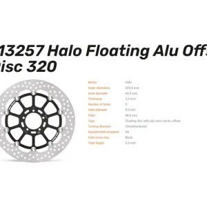 Expressversand Moto-Master Bremsscheibe Halo Racing 5.5 Floating passend für KTM 890 SMT - 113257