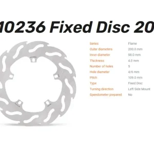 Moto-Master Bremsscheibe Flame vorn links passend für Piaggio Vespa Primavera 2T/4T - 110236 Sichere Zahlung