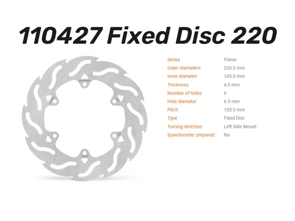 Neue Kollektion Moto-Master Bremsscheibe Nitro hinten passend für Piaggio GTS 125 Vespa/Liberty - 110660