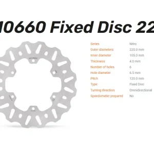 Billig Moto-Master Bremsscheibe Nitro vorn links passend für Piaggio GTS 125 Vespa/Liberty - 110660