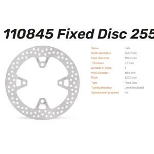 Markenware Moto-Master Bremsscheibe Halo hinten passend für Triumph Trident 660 / Tiger Sport 660 - 110845