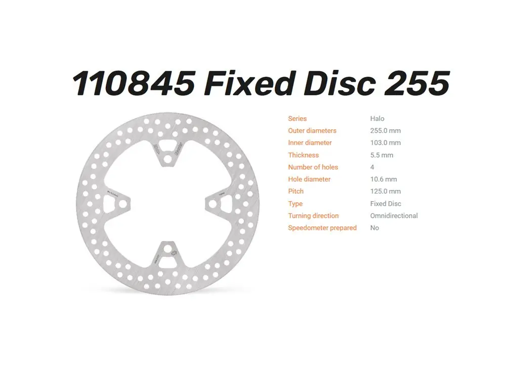 Markenware Moto-Master Bremsscheibe Halo hinten passend für Triumph Trident 660 / Tiger Sport 660 - 110845