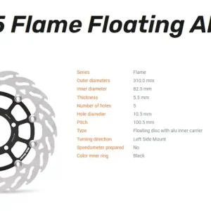 Moto-Master Bremsscheibe Flame Racing 5.5 vorn passend für Triumph Daytona Street Triple 765 - 11217 Knallerangebot