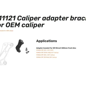 Moto-Master Supermoto Adapter für OEM Bremszange passend für Honda CRF 250 L / CRF 300 L - 211121 Neue Kollektion