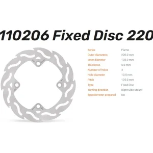 Letzte Chance Moto-Master Bremsscheibe Flame hinten passend für Honda - 110206