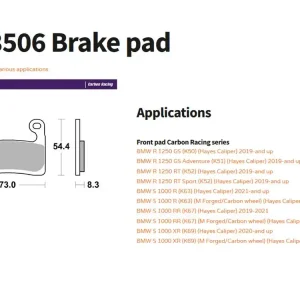 Moto-Master Bremsbelag Racing vorn passend für BMW S 1000 RR XR R 1250 - 413506 Meistverkauft