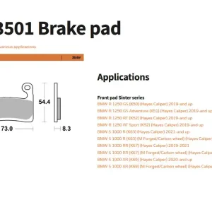 Kostenfreie Lieferung Moto-Master Bremsbelag Sinter vorn passend für BMW S 1000 RR XR R 1250 - 413501