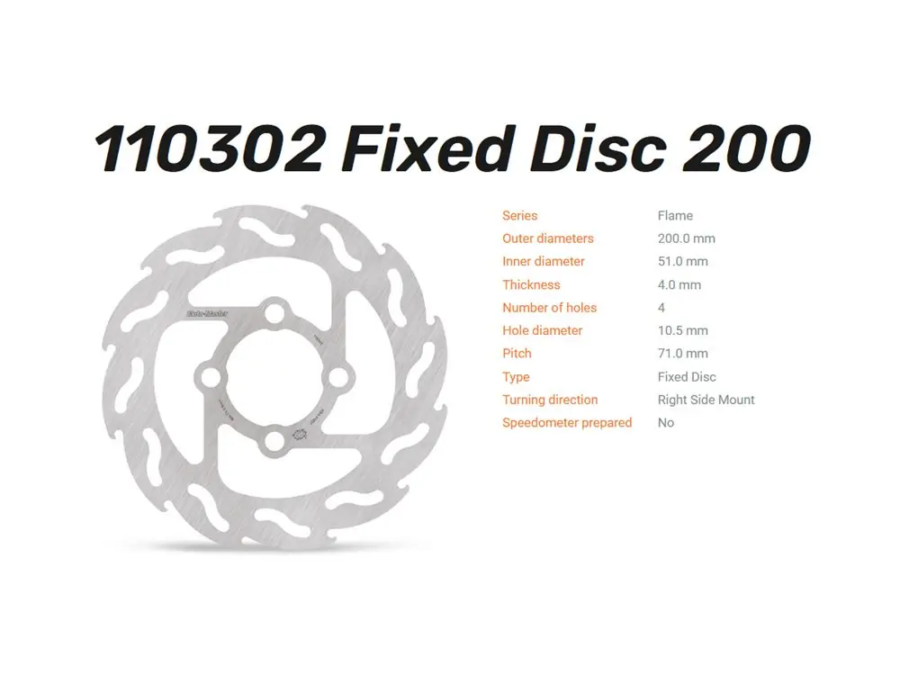 Moto-Master Bremsscheibe Flame hinten passend für Yamaha YFM 700 / YFZ 450 - 110302 Must-Have