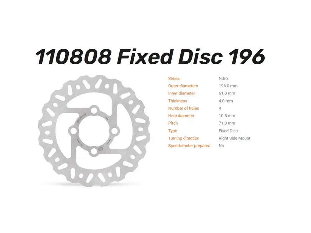 Moto-Master Bremsscheibe Nitro hinten passend für Yamaha YFM 700 / YFZ 450 - 110808 Jetzt Kaufen