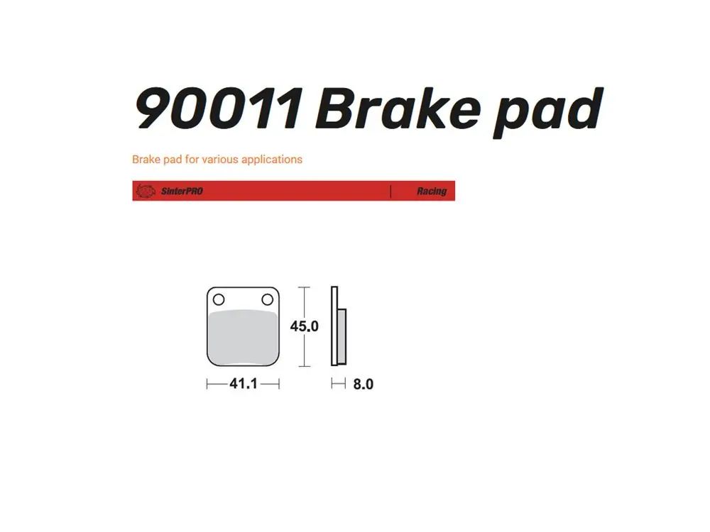 Moto-Master Bremsbelag Sinter Racing Pro vorn links - 90011 Kostenloser Rückversand