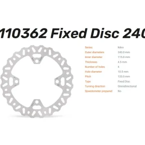 Moto-Master Bremsscheibe Nitro hinten passend für Kawasaki - 110362 Meistverkauft