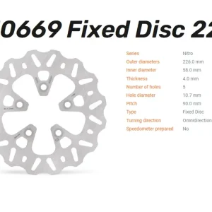 Preiswert Moto-Master Bremsscheibe Nitro hinten Peugeot Tweet 125/150 SYM Symphony - 110669