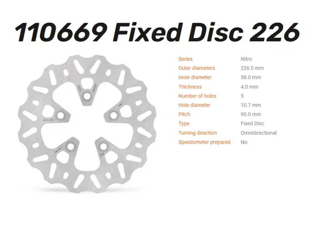 Moto-Master Bremsscheibe Nitro vorn Peugeot Tweet 125/150 SYM Symphony - 110669 Saisonangebot