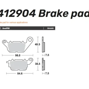 Sichere Zahlung Moto-Master Bremsbelag vorn passend für Yamaha N Max 125 (GPD-A) Ceramic Road - 412904