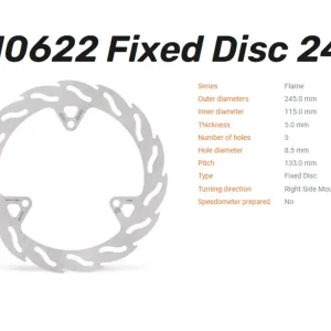 Ausverkauf Moto-Master Bremsscheibe Flame hinten passend für Yamaha X-Max 125 (YPRA) ABS - 110622