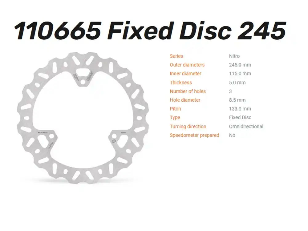 Schneller Versand Moto-Master Bremsscheibe Nitro hinten passend für Yamaha X-Max 125 (YPRA) ABS - 110665