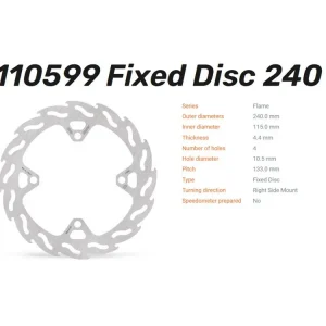 Garantierte Lieferung Moto-Master Bremsscheibe Flame hinten passend für Kawasaki - 110599