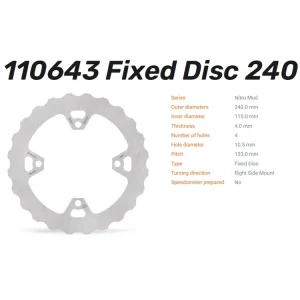 Moto-Master Bremsscheibe Nitro Mud hinten passend für Kawasaki - 110643 Gratis Versand