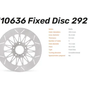 Moto-Master Bremsscheibe Rialto hinten passend für Harley Davidson - 110636 Neue Kollektion