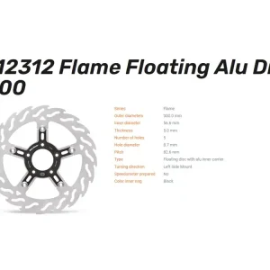 Neue Kollektion Moto-Master Bremsscheibe Flame Floating 300 vorn passend für Harley Davidson - 112312