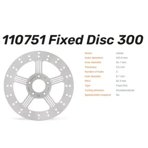 Moto-Master Bremsscheibe Adrian 300 vorn passend für Harley Davidson - 110751 Aktuell