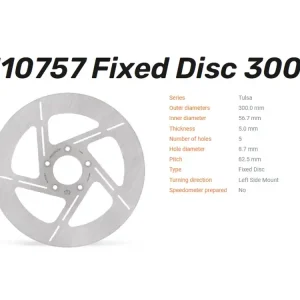 Top-Seller Moto-Master Bremsscheibe Tulsa 300 vorn passend für Harley Davidson - 110757