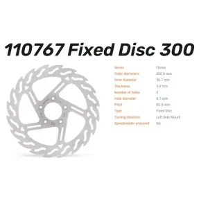 Moto-Master Bremsscheibe Flame 300 vorn passend für Harley Davidson - 110767 Versand Am Gleichen Tag