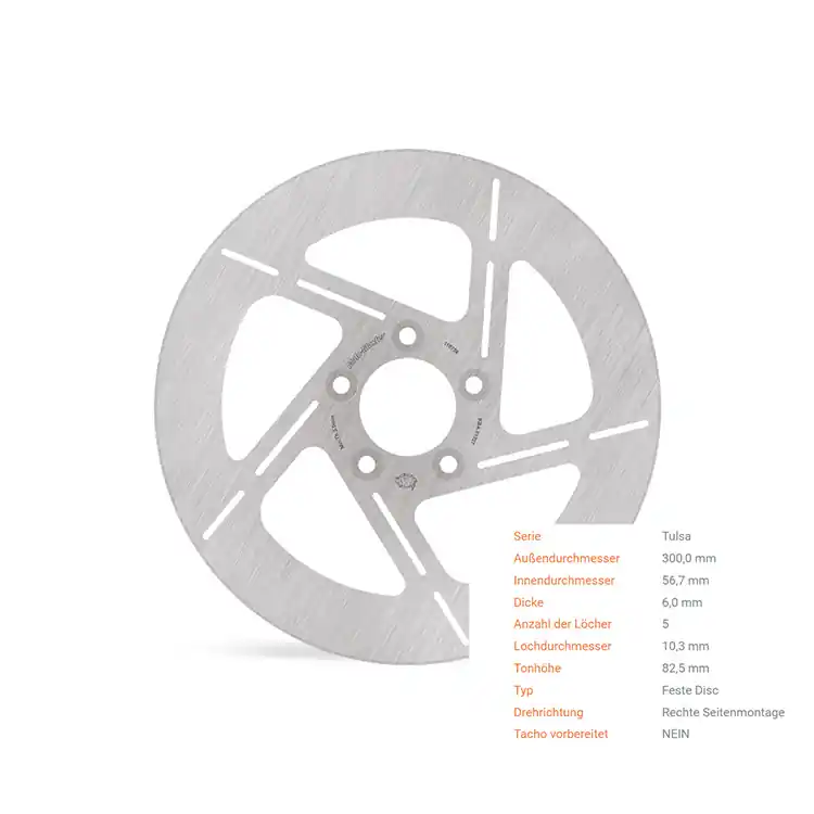 Versand Am Gleichen Tag Moto-Master Tulsa Bremsscheibe Bremsscheibe vorne rechts passend für Harley Davidson - 110759