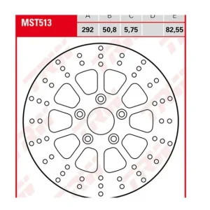 Nur Für Kurze Zeit TRW Lucas Bremsscheibe hinten MST513 passend für Harley Davidson