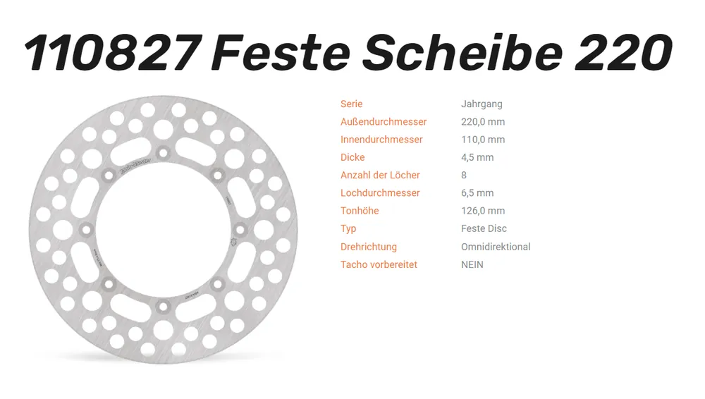 Nur Heute Moto-Master Bremsscheibe Vintage-Serie hinten passend für Kawasaki - 110827